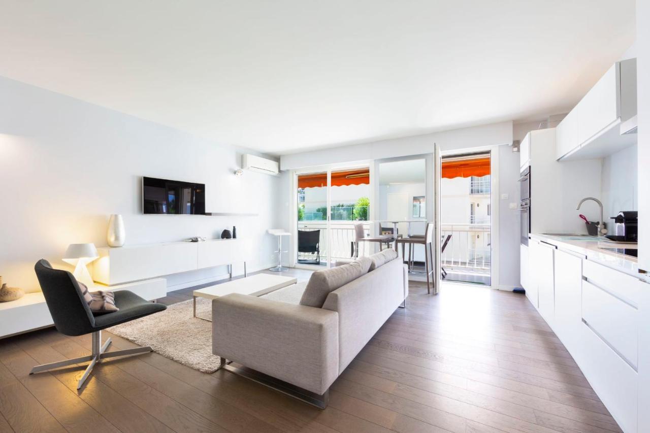 Modern Apartment 2 Bedrooms Quiet Terrace In A Palm Beach Area, 30 Meters From Seaside Cannes Esterno foto